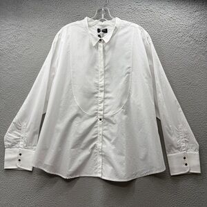 J. Crew Garçon Classic Fit Tuxedo White Button Top Shirt Menswear NWT Women's 24